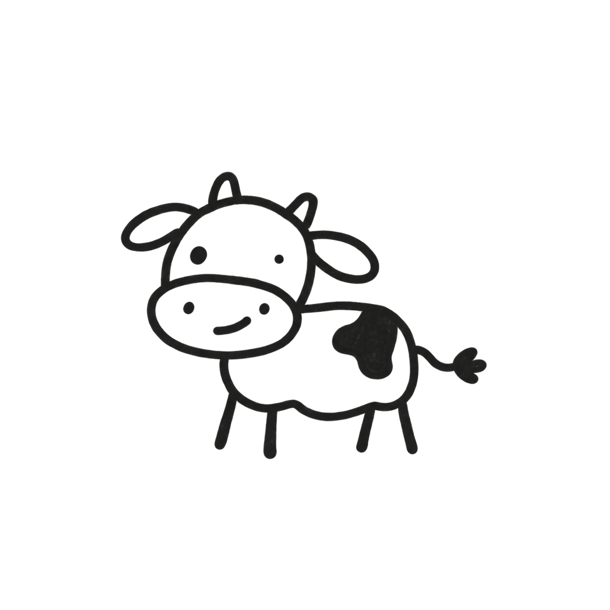 小牛的简笔画