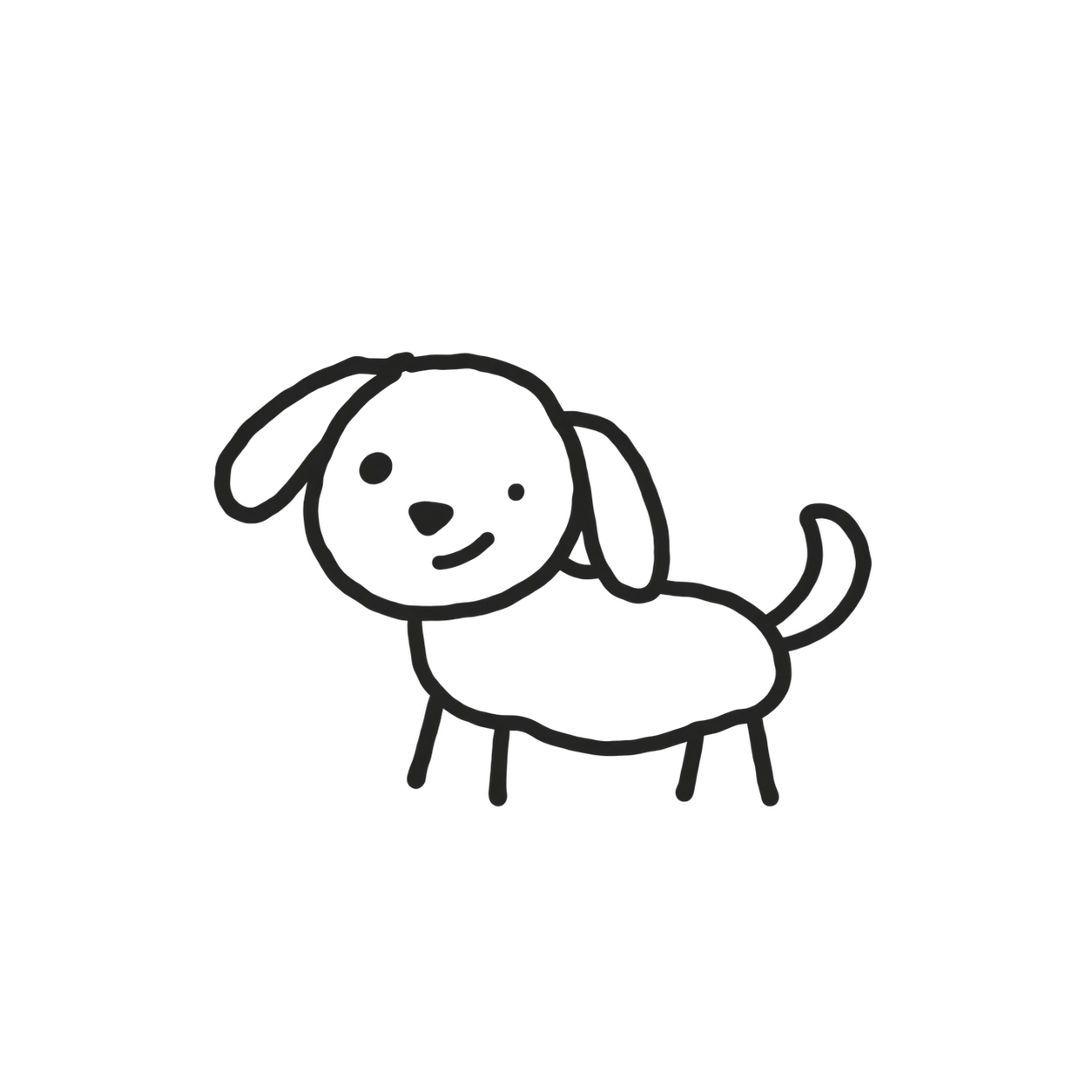 简笔画小狗